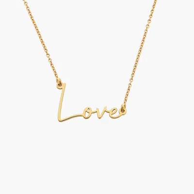 Oak & Luna Belle "love" Necklace In Multi