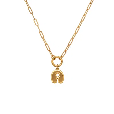 Oak & Luna Bubble Up Initial Necklace- Gold Vermeil