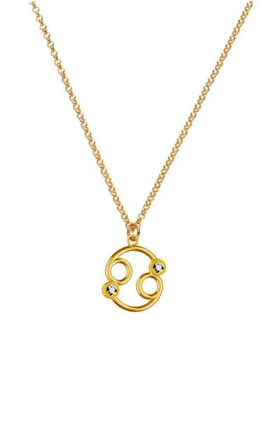 Oak & Luna Give Me A Sign Zodiac Name Necklace In Gold