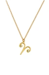 Oak & Luna Give Me A Sign Zodiac Name Necklace In Gold