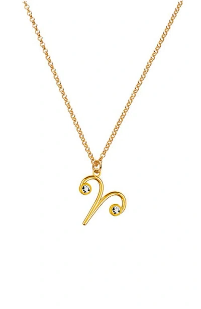 Oak & Luna Give Me A Sign Zodiac Name Necklace In Gold