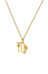 Oak & Luna Give Me A Sign Zodiac Name Necklace In Gold