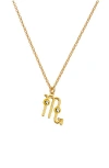 Oak & Luna Give Me A Sign Zodiac Name Necklace In Gold