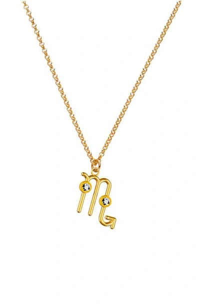 Oak & Luna Give Me A Sign Zodiac Name Necklace In Gold