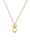Oak & Luna Give Me A Sign Zodiac Name Necklace In Gold