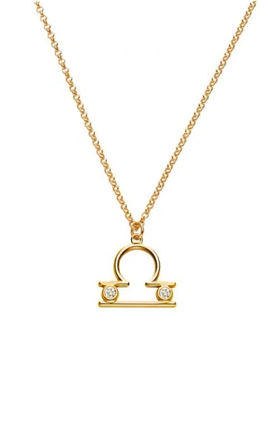 Oak & Luna Give Me A Sign Zodiac Name Necklace In Gold