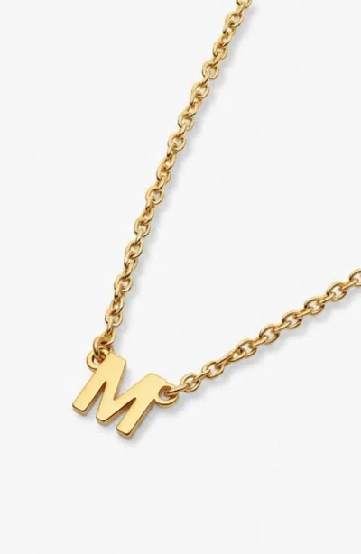 Oak & Luna Inez Initial Necklace In Gold