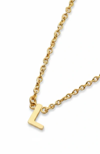 Oak & Luna Inez Initial Necklace In Gold