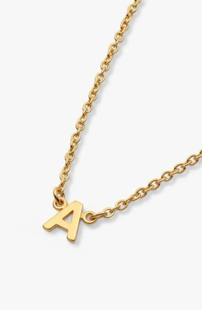 Oak & Luna Inez Initial Necklace In Gold