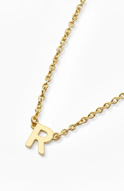 Oak & Luna Inez Initial Necklace In Gold