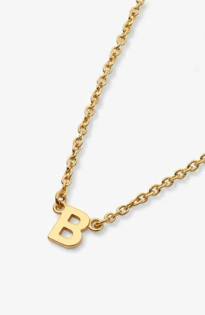 Oak & Luna Inez Initial Necklace In Gold