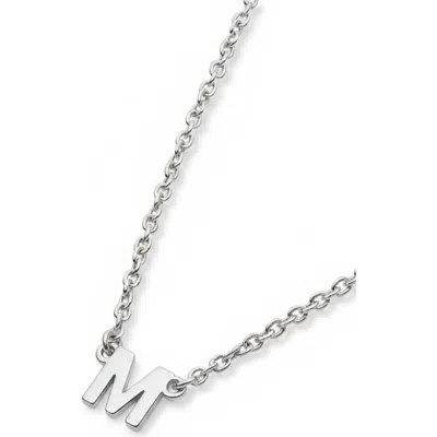 Oak & Luna Inez Initial Necklace In Silver