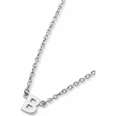 Oak & Luna Inez Initial Necklace In Silver