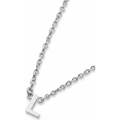 Oak & Luna Inez Initial Necklace In Silver