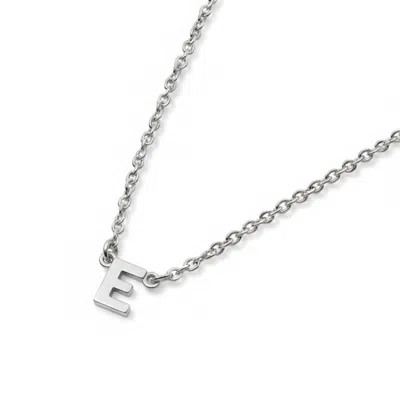 Oak & Luna Inez Initial Necklace- Sterling Silver In Burgundy