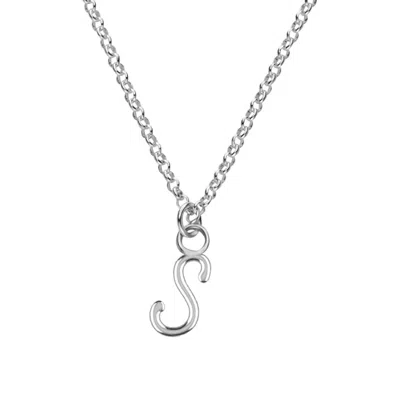 Oak & Luna My Mini Signature Initial - Sterling Silver