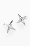Oak & Luna Northern Star Stud Earrings In White