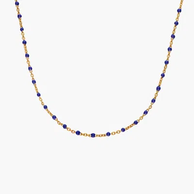 Oak & Luna Soltale Enamel Chain In Blue