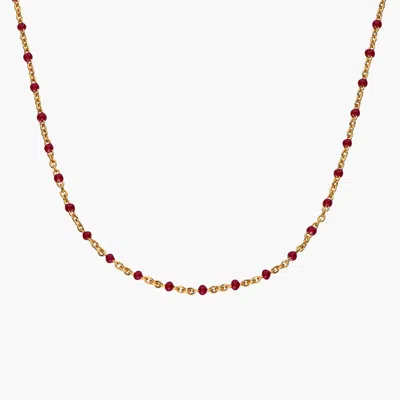 Oak & Luna Soltale Enamel Chain In Gold