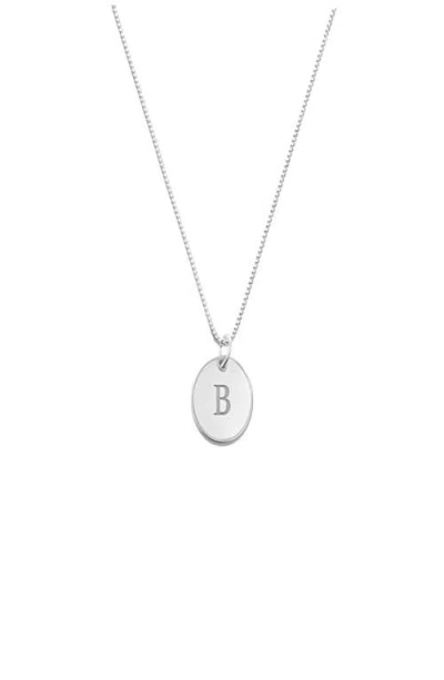 Oak & Luna Willow Initial Disc Necklace- Sterling Silver