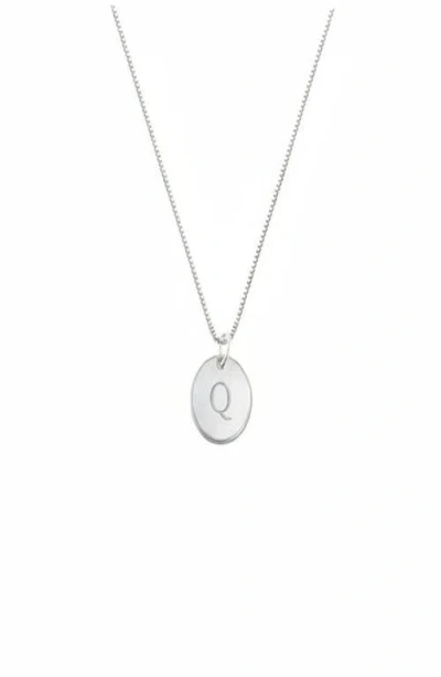 Oak & Luna Willow Initial Disc Necklace- Sterling Silver