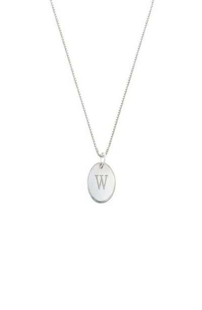 Oak & Luna Willow Initial Disc Necklace- Sterling Silver