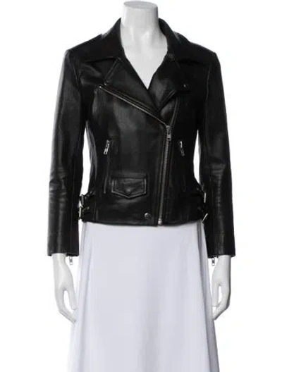 Pre-owned Oak Biker Jacket In Black