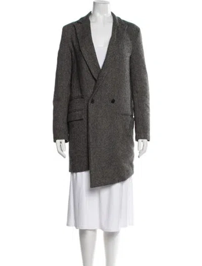 Pre-owned Oak Coat In Gray