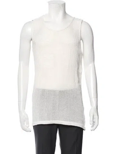 Pre-owned Oak Crew Neck Sleeveless Pullover In Neutrals/white