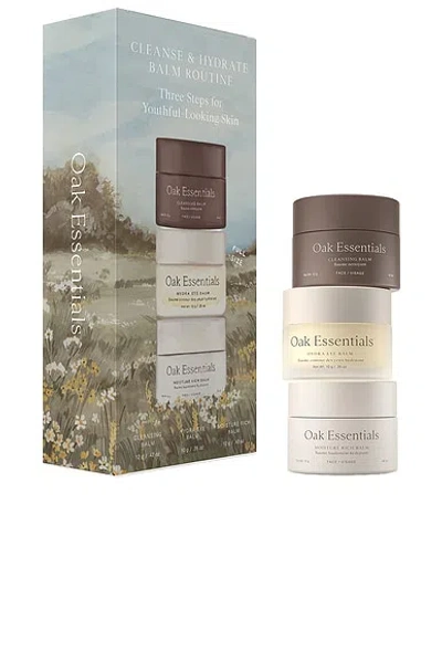 Oak Essentials Cleanse & Hydrate Balm Routine In Transparent
