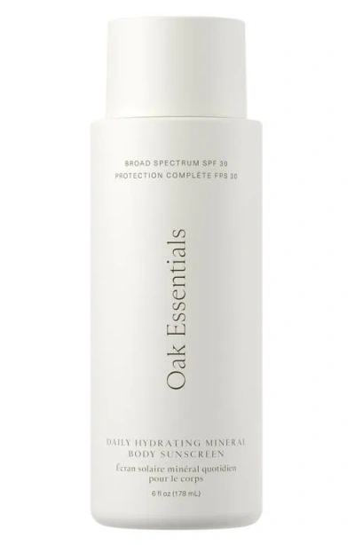 Oak Essentials Daily Hydrating Mineral Body Sunscreen Broad Spectrum Spf 30 In Transparent