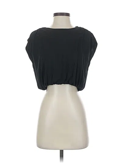 Pre-owned Oak+fort Short Sleeve Top Black Strapless Neckline Tops