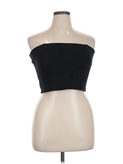 Pre-owned Oak+fort Sleeveless Top Black Strapless Neckline Tops