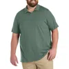Oak Hill By Dxl Big & Tall 37.5® Technology Notched Performance Polo Shirt In Green