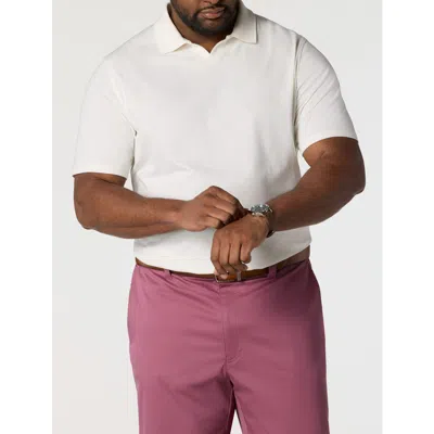 Oak Hill By Dxl Big & Tall 37.5® Technology Notched Performance Polo Shirt In White