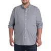 Oak Hill By Dxl Big & Tall Check Patterned Sport Shirt In Navy Green