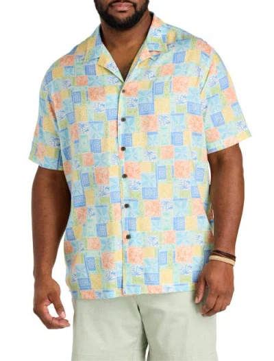 Oak Hill By Dxl Big & Tall Colorful Paradise Sport Shirt In Multi