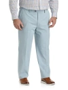 Oak Hill By Dxl Big & Tall Cross Hatch Suit Pants In Blue