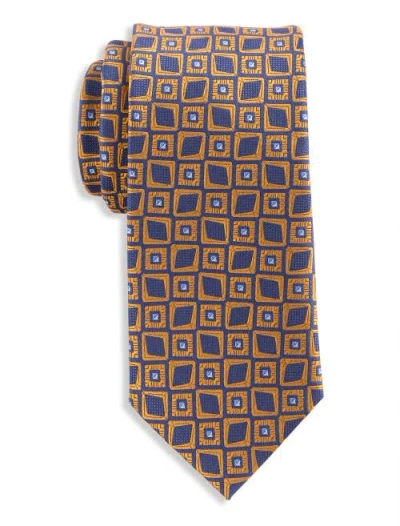 Oak Hill By Dxl Diamond Patterned Tie In Orange