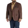 Oak Hill By Dxl Big & Tall Faux-suede Sport Coat In Brown