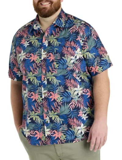 Oak Hill By Dxl Big & Tall Floral Print Sport Shirt In Multi