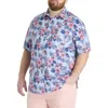 Oak Hill By Dxl Big & Tall Floral Sport Shirt In Blue Multi