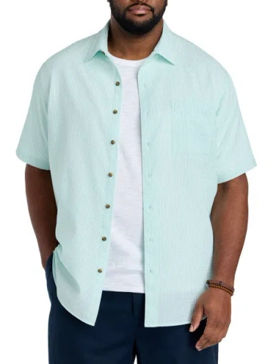 Oak Hill By Dxl Big & Tall Gingham Seersucker Sport Shirt V2 In Multi