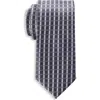 Oak Hill By Dxl Big & Tall Grid Patterned Tie In Blue