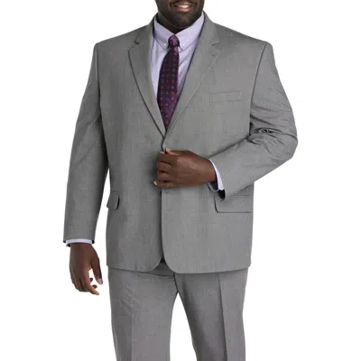 Oak Hill By Dxl Big & Tall Jacket Relaxer Mini-neat Suit Jacket In Gray