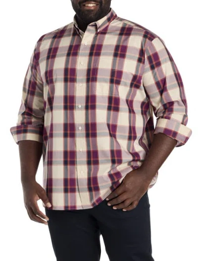 Oak Hill By Dxl Big & Tall Large Plaid Sport Shirt In Multi
