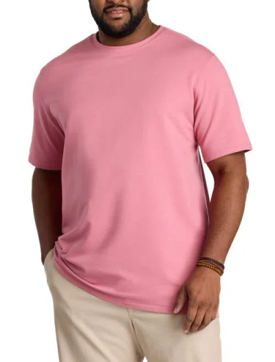 Oak Hill By Dxl Big & Tall Luxury T-shirt In Pink