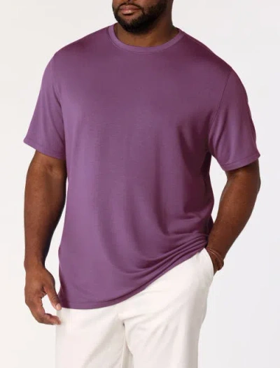Oak Hill By Dxl Big & Tall Luxury T-shirt In Purple
