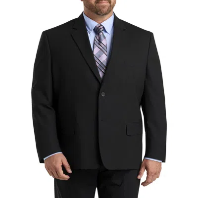 Oak Hill By Dxl Big & Tall Perfect Fit Jacket-relaxer Suit Jacket V2 In Black