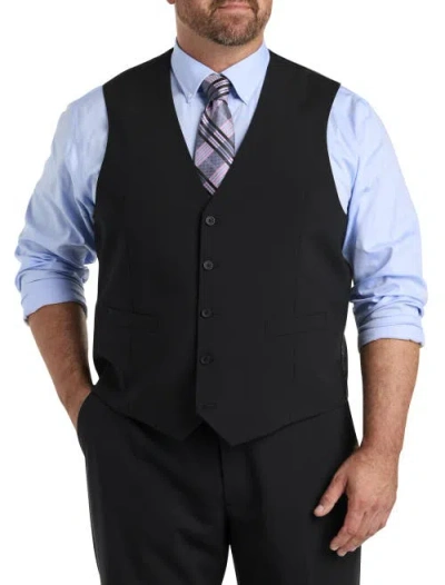 Oak Hill By Dxl Big & Tall Perfect Fit Vest V2 In Black